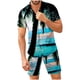 thumbnail image 1 of Conjunto de ropa de playa hawaiana para hombre Conjunto de 2 piezas de camisa bohemia de verano y pantalones cortos Pompotops  oipoqjl51278, 1 of 9