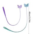 thumbnail image 3 of Gomas y pinzas para el pelo de colores del arcoíris para niños, aptas para niñas; pelo bonito y brillante para coletas de niños, 3 of 6