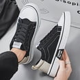thumbnail image 5 of Men's Low-Top Fashion Sneakers, Casual Versatile Canvas Shoes, Lace-Up, Round Toe, Rubber Sole, Breathable Fabric Lining, Streetwear Footwear, 5 of 9