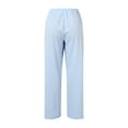 thumbnail image 7 of TOWED22 Cotton Linen Pants Women Summer Harem Baggy Wide Leg Floral Print Drawstring Cropped Pants with Pockets(Sky Blue,S), 7 of 7