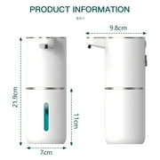Automatic Soap Dispenser,Foaming Soap Dispenser Touchless 380ml ,Rechargeable Hand Free Automatic Foam Liquid Soap Dispenser for Bathroom or Kitchen