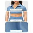 thumbnail image 3 of T-shirt de Sport pour Femmes, Hauts Courts à Manches Courtes, Chandails Ajustés pour la Course, le Tennis, le Golf et l'Entraînement, 3 of 8