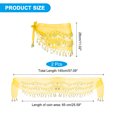 thumbnail image 2 of Uxcell Women's Belly Dance Hip Scarf with Sequins Triangle Wrap Skirts Waist Chain for Party Costume Performance Yellow, 2 of 7