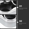 thumbnail image 3 of Tersarium 1Pc Multi-function Double-Cup Holder Automobile Water Drink Rack(Silver), 3 of 10
