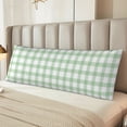 thumbnail image 6 of Body Pillow Cover, light green checkered Grid Body Pillow Cases with Zipper Soft Breathable Smooth Skin Friendly Long Pillow Case 20x60 inches, 1Pcs, 6 of 7