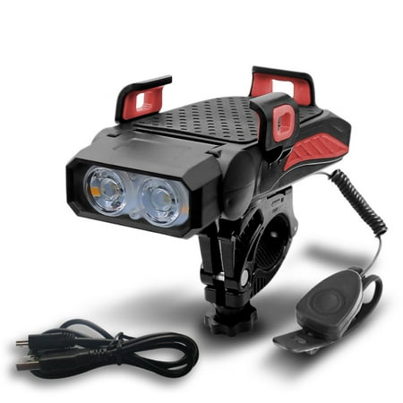 

Toyella Bicycle Light Night Riding Rechargeable Glare Flashlight Bicycle Red Double lamp