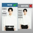 thumbnail image 4 of Wweixi 2pieces Easy To Shirt Stand Closure And Materials Decent Image Waist Binding black 1Set, 4 of 6