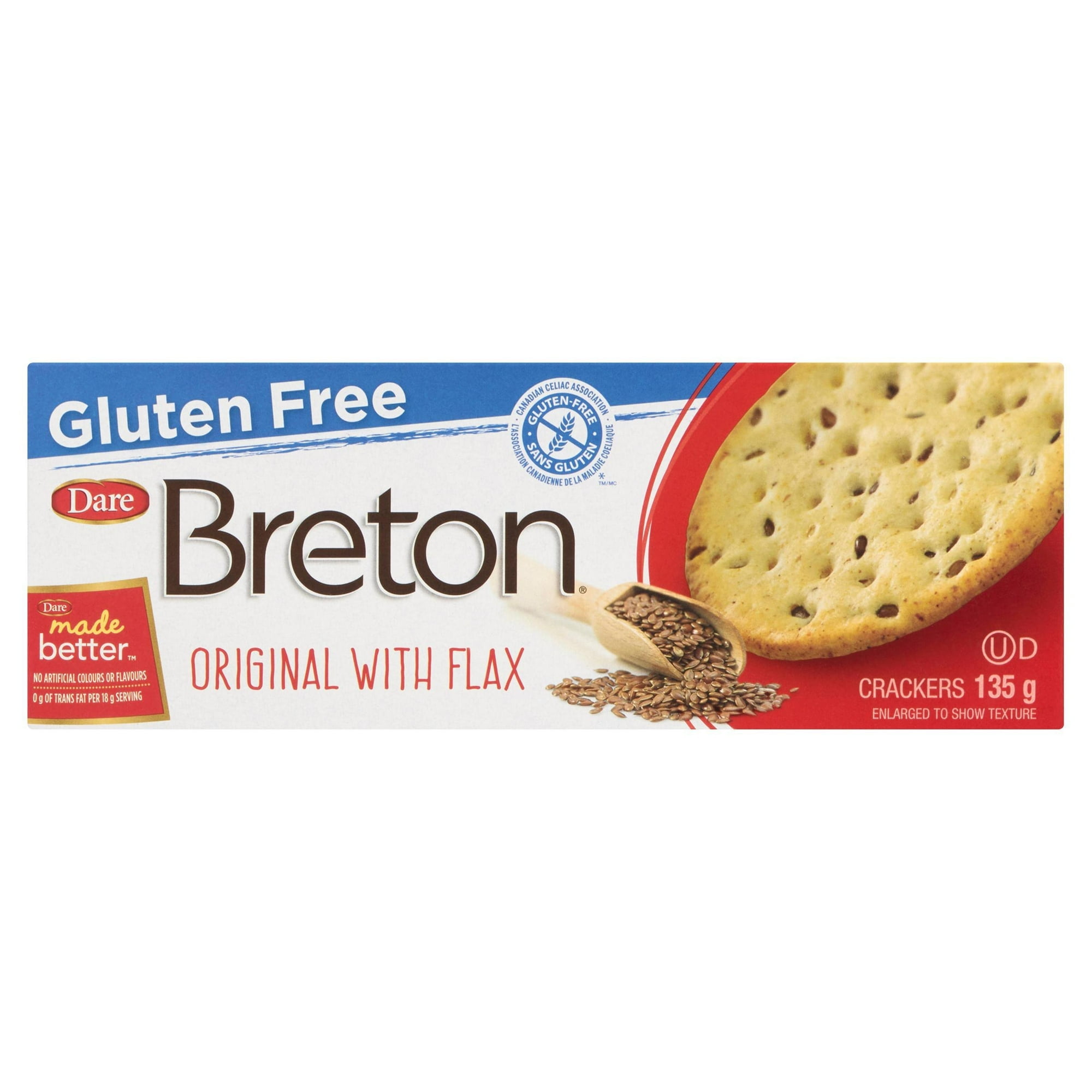 Breton Gluten Free Original with Flax Crackers, Dare, 135 g