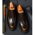 thumbnail image 6 of Santimon Brown Dress Shoes for Men Thick Sole Derby Shoes Business Formal Shoes for Wedding Formal Occasions US 11.5, 6 of 8