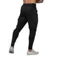 thumbnail image 3 of Ernkv Cargo Pants for Men Soft Safety Full Pants with Pocket Solid Color High Waist Comfy Lounge Casual Fashion Fall Winter Long Trousers Black XL, 3 of 4