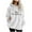 001 White, variant on Htigea Women's Hooded Sweatshirts Sherpa Fleece Long Sleeve Tops Casual Loose Hoodies with Pockets Soft Homewear Army Green S
