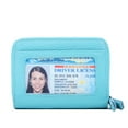 thumbnail image 2 of Wallets for Women Genuine Leather Double Zipper RFID Blocking Purse with Coin Pocket, 2 of 6