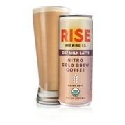 RISE Brewing Co. Oat Milk Nitro Cold Brew Latte, Dairy Free Latte, 4 Pack