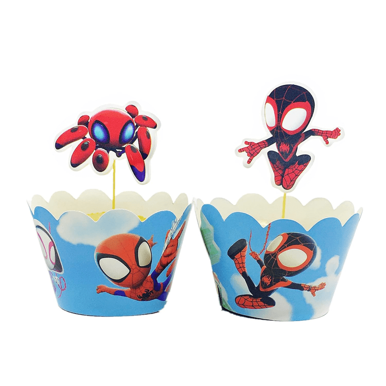 12 Pc Spidey And His Amazing Friends Cupcake Toppers & Wrappers - Birthday Party Decorations 4 thumbnail image