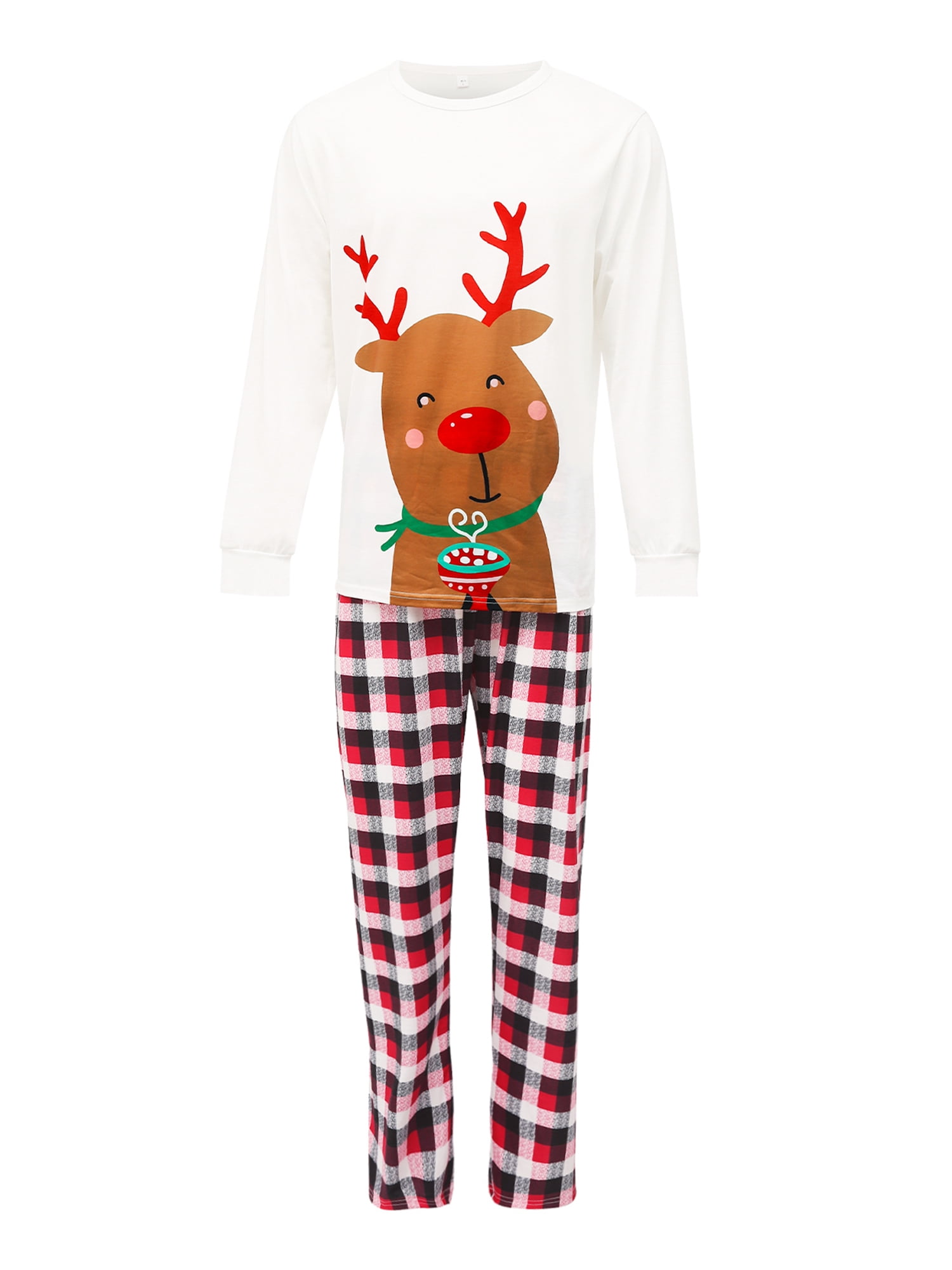 Details about   Family Christmas  Deer Pajamas Set Long Sleeve Tops+Pants Adults Kids Nightwear 