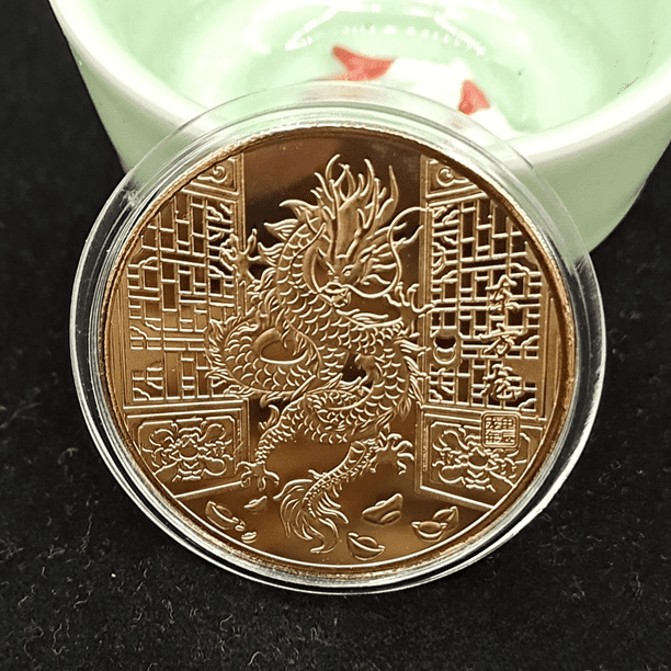 Moneda Conmemorativa Del Año Del Caballo, Rasca Suerte, Amuleto De Viaje Y Coleccionismo, Dorada Con Tótem De Caballo