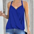 thumbnail image 2 of Blusa sin mangas con cuello en V sólido a la moda para mujer Pompotops  lopia988246, 2 of 5