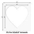 thumbnail image 2 of Oyster Shell White Picture Frame Mat for 12x12 Frames - Heart Opening for 10x10 Photos - 25 Mats, 2 of 7