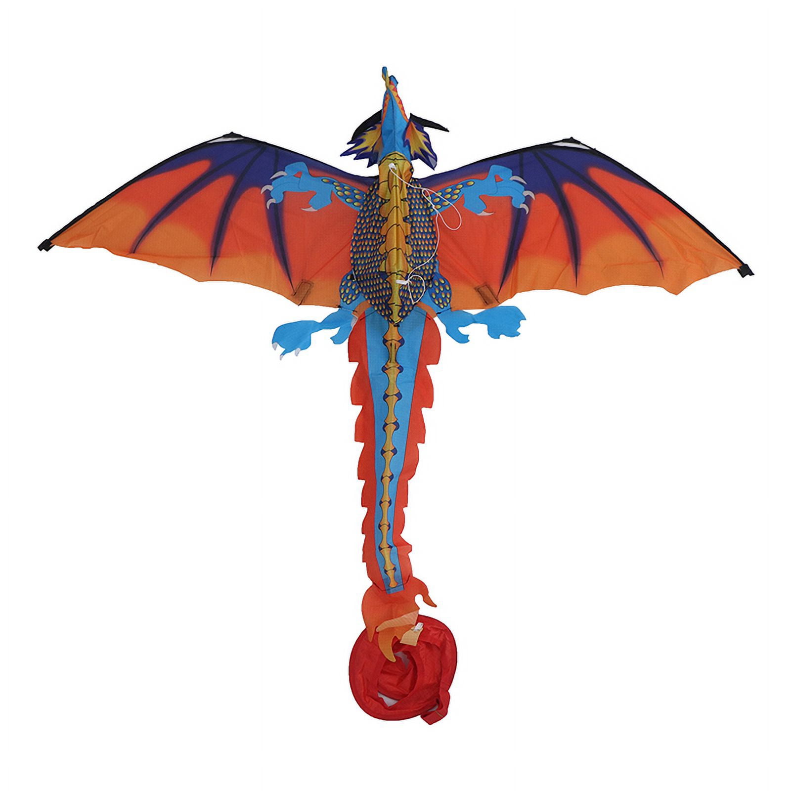 Large 3D Nylon Kite Flying Dragon Kite with 100m Line Family Outdoor Sports Toy