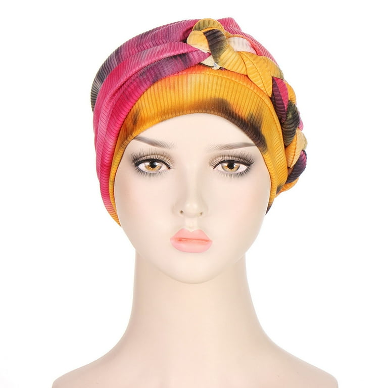 PMUYBHF Adult Sun Hat Womens Packable for Travel Wide 4/July Women Braid  Turban Hats Cancer Cap Hair Bonnet Head Scarf Wrap Cover Hat 