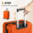 thumbnail image 6 of Zimtown 5-Piece Luggage Set with 8 Packing Cubes, Hard Shell Suitcase Set with Spinner Wheels Built-in TSA Lock, Orange, 6 of 20