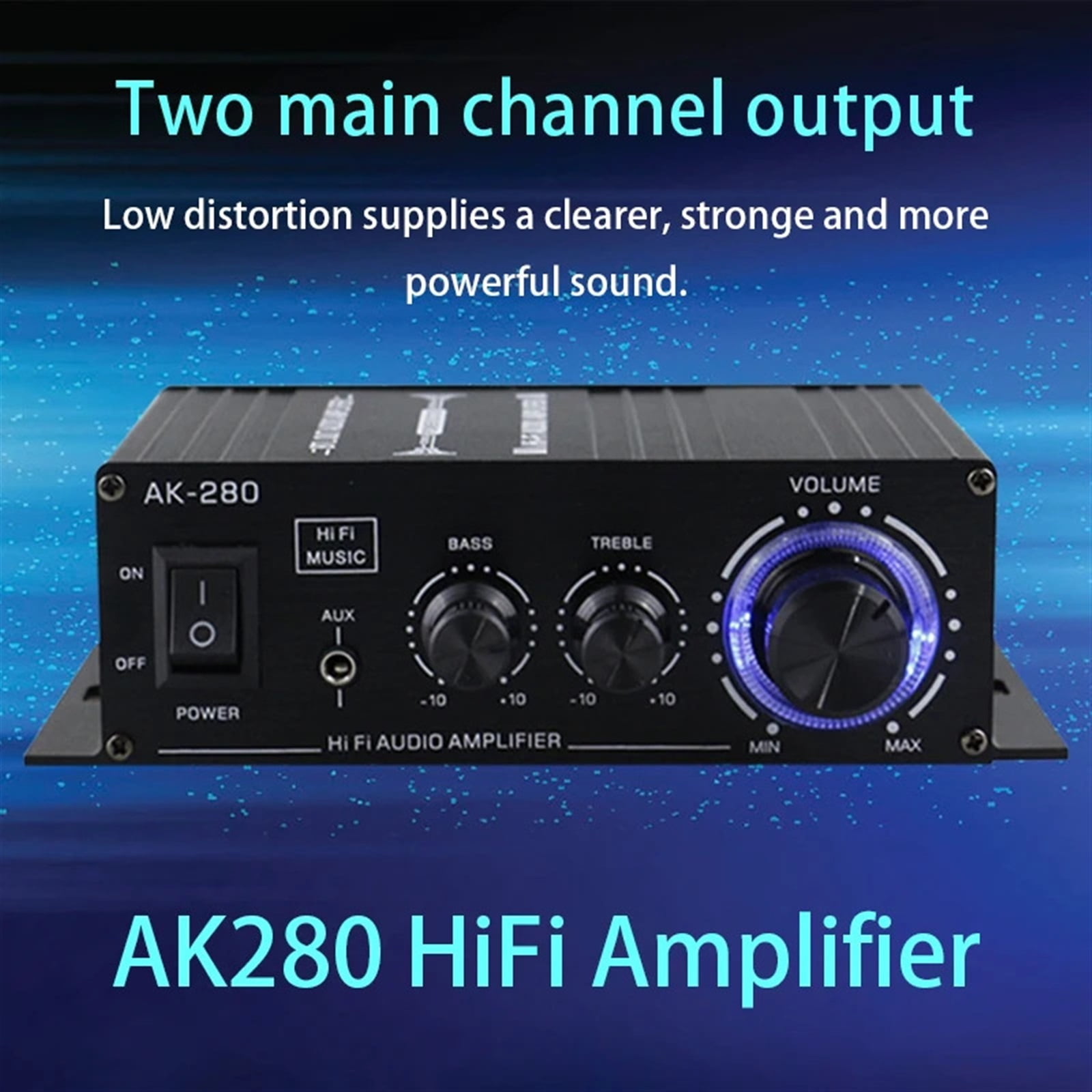 Audio Amplifiers For Car Home Bass 2.0 Channel Hifi Sound Amplifier Home Digital 12V Mini Treble Power Amplify