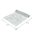 thumbnail image 2 of Home Details 70.5” x 13.75” Leaf Laser Cut PVC Table Runner in Silver, 2 of 5