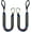 Black Blue Red, variant on Fender Lines Anchor Bungee 316 Stainless Clip Boat Dock Lines 2PCS (Black Blue Red, 2 Feet)