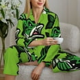 thumbnail image 6 of Bingfone Womens Pajama Sets cartoon largemouth bass fish Print,Long Sleeve Loungewear Pajamas Set-XX-Large, 6 of 7