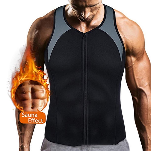 Hombres sauna sudor chaleco camiseta sin mangas para la pérdida de peso de la aptitud Hombres Sauna sudor chaleco camiseta sin mangas para la aptitud Pérdida de peso Entrenador ANGGREK Otros