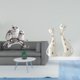 thumbnail image 2 of Figuras de búho, artesanías de animales artificiales, decoración del hogar, estatua de búho moderna, figura en miniatura, figura de gato, pareja de es, 2 of 8