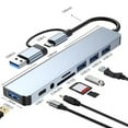 thumbnail image 2 of 7/8in1 Ports USB A Type C Hub Concentrator Docking Multi 0 Station New 3 A6F5, 2 of 8