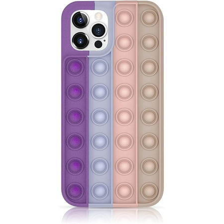 KSCD Pop It Phone Case (Purple) - Fidget Pop It Bubble Wrap Phone Case ...