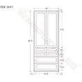 thumbnail image 6 of Maplevilles Cabinetry Pdc3693 Inset 36" Wide X 93" Tall Double Door Tall Or Pantry Cabinet, 6 of 7