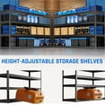 thumbnail image 6 of PMKES 67" Wide Garage Shelving Unit, 67" W x 20" D x 68" H, Heavy Duty Garage Storage Shelves,3000 LBS Capacity, Industrial Adjustable Shelves for Basement Warehouse, 6 of 7