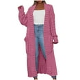 thumbnail image 2 of Aboser Oversized Chunky Cardigan Sweaters for Women Trendy Cable Knit Cotton Sweater Coats Casual Open Front Maxi Cardigans Loose Long Sleeve Outerwear Jackets with Pockets, 2 of 7