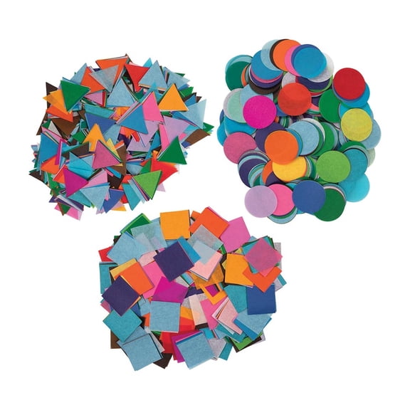 Spectra Bleeding Tissue Shapes Assortment, 25 Assorted Colors, Assorted Sizes & Shapes, 500 grams