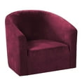 thumbnail image 3 of AMLESO Housse de Canapé Extensible en Velours Antidérapante Multicolore au Choix Rouge, 3 of 8