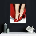 thumbnail image 4 of JRXY Paintings Canvas Wall Art Fashion Women and Red High Heels Pictures Home Wall Decorations for Bedroom Living Room Canvas Prints Framed 12x16 in, 4 of 4