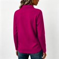 thumbnail image 5 of Women's Polo Shirts Golf Henely Button Down Tops Collared 3/4 Sleeve Tunic Work Blouses Plain Lightweight Clothes Hot Pink 2XL, 5 of 6