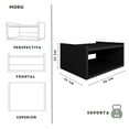 thumbnail image 3 of MORU Juego de 2 Burós para Recámara Flotantes Aire Negro , Set de Mesitas de Noche,  Muebles para recámara, Mesas Auxiliares Minimalistas, Mesas de Apoyo, Burós para Dormitorio y Sala, 3 of 7