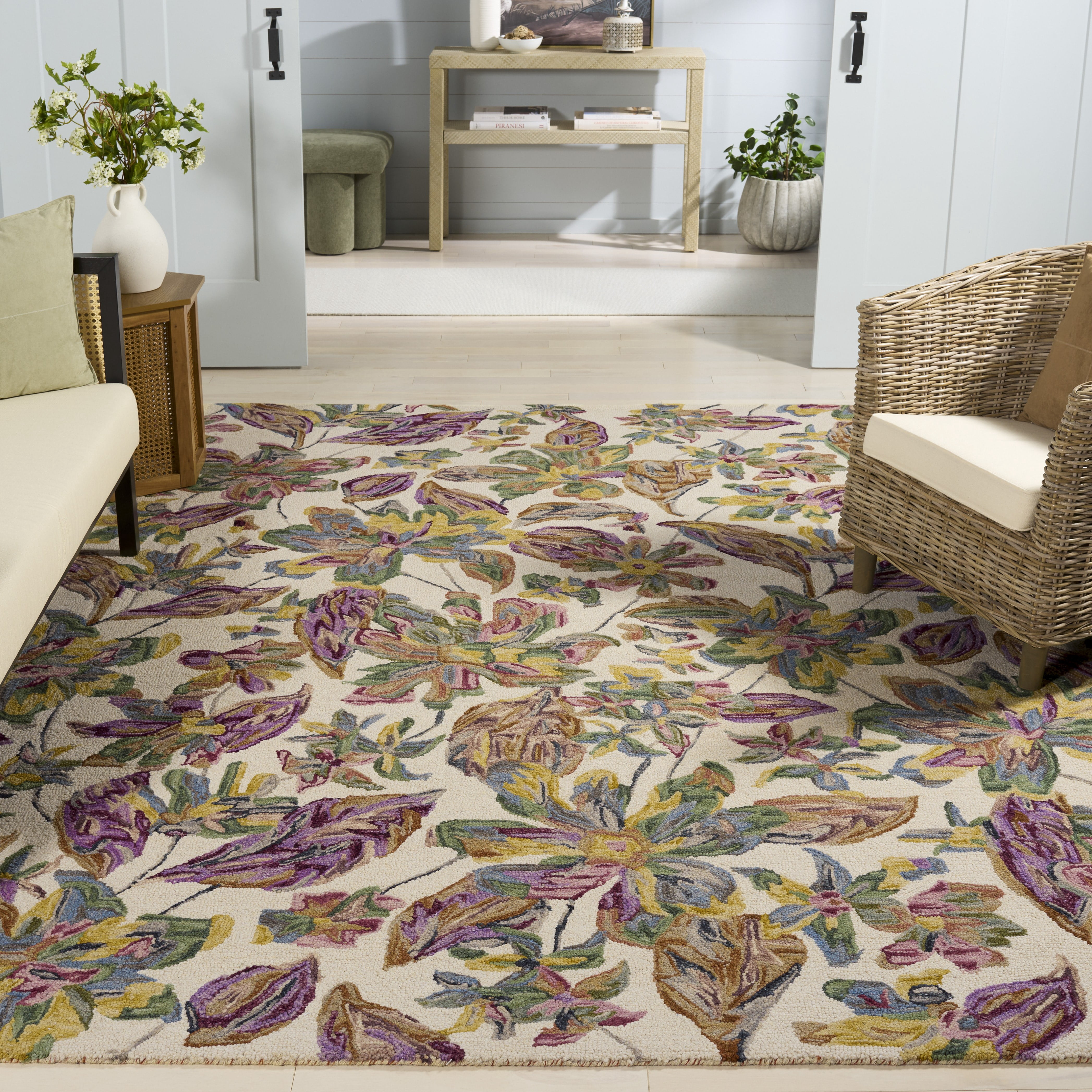 Safavieh Blossom Tina Floral Area Rug, Ivory/Plum, 9' x 12'