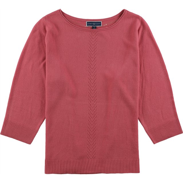 Karen Scott Luxsoft suéter para mujer, rosa, 3X