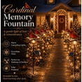 thumbnail image 2 of Solar Powered Remembrance Cardinal Garden Stake Light Cascading LED Snowflake String Light for Lawn Path Grave Christmas Winter Outdoor Ornament, 2 of 5