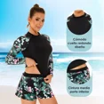 thumbnail image 3 of Traje De Baño Manga Larga Floral Para Mujer 2 Piezas, 3 of 8