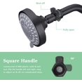 Shower Water Flow Restrictor Matte Black, Brass Shower Head Pressure