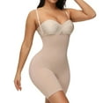 thumbnail image 3 of SWSMCLT Women's Shapewear Bodysuit Body Shaper Shorts Stretch Tummy Control Waist Cincher Nude Medium, 3 of 5