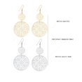 thumbnail image 5 of Qarigey 1 par de pendientes para mujer, gancho de aleación, aro hueco, flor, círculo, gota para la oreja, joyería de boda, decoración de Type7 NO7, 5 of 5