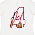 thumbnail image 4 of Inktastic Baseball Fourth Birthday Four Years Old Boys or Girls Toddler T-Shirt, 4 of 5