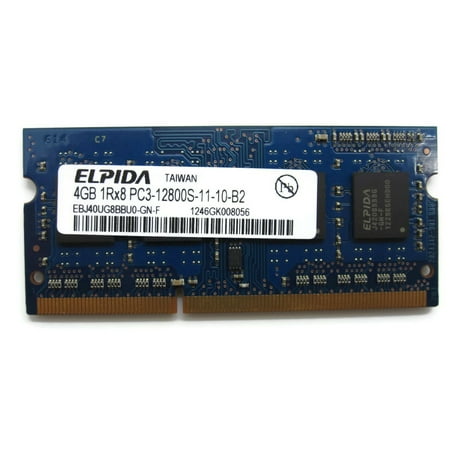 Elpida 4GB PC-12800 SoDimm Memory Module EBJ40UG8BBU0-GN-F